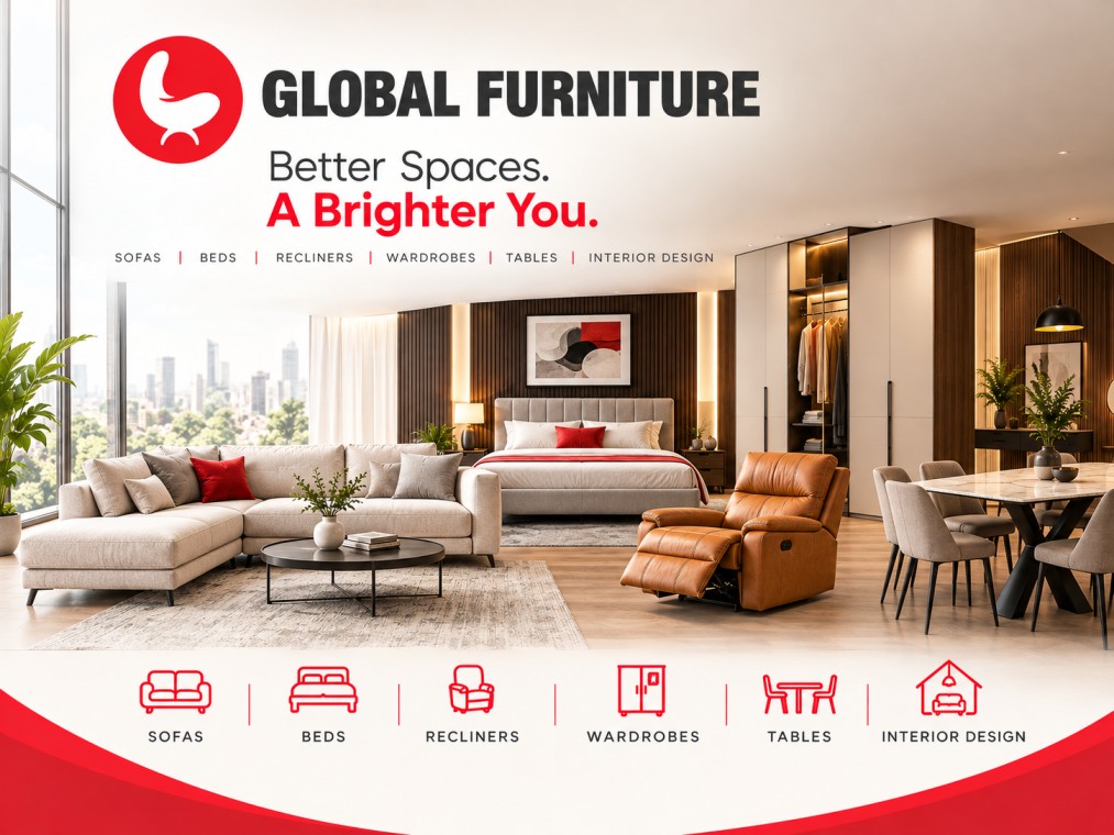 Furniture showroom display by Global Furniture